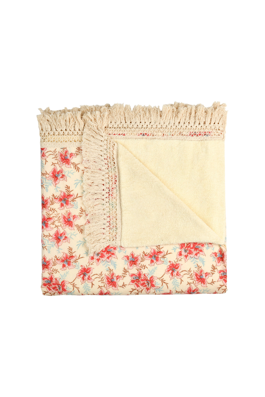 Louise Misha Raspberry Flowers Lana Beach Towel