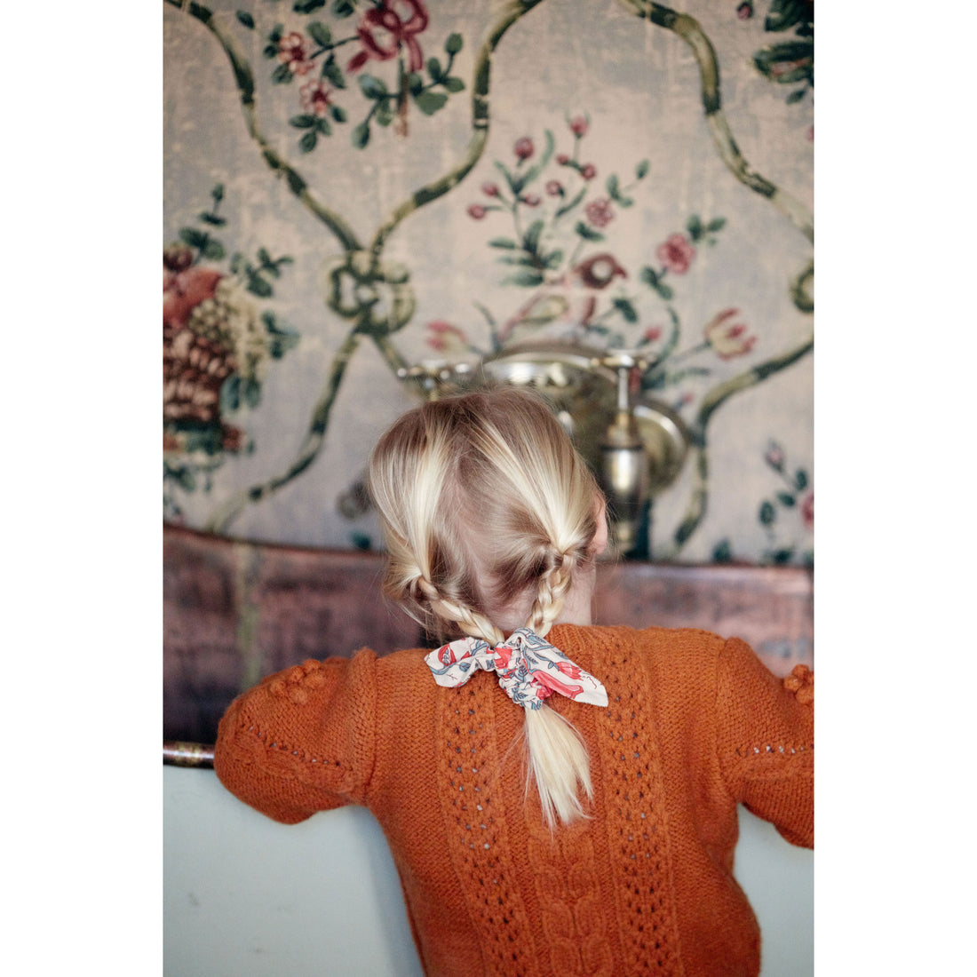Louise Misha Cream Savage Garden Chloe Scrunchie