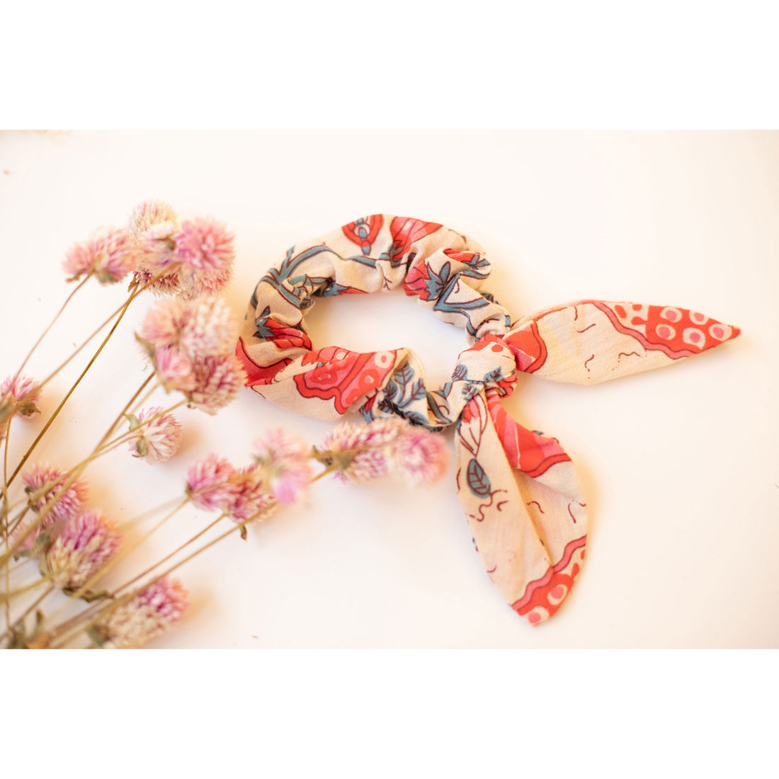 Louise Misha Cream Savage Garden Chloe Scrunchie