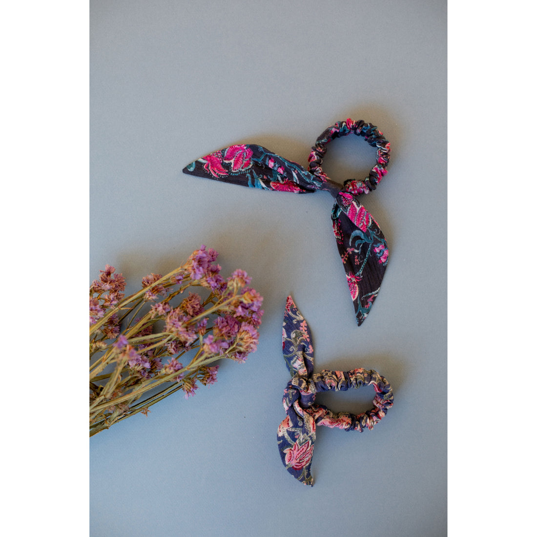 Louise Misha Charcoal Wildflowers Chloe Scrunchie