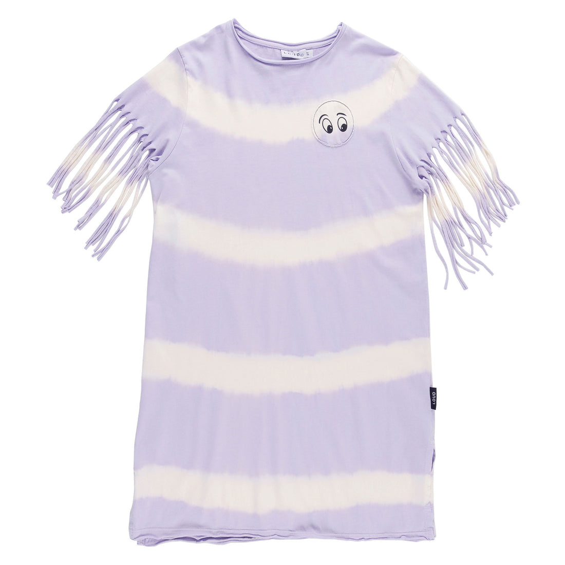 Loud Lavender Fringed T-Shirt Dress