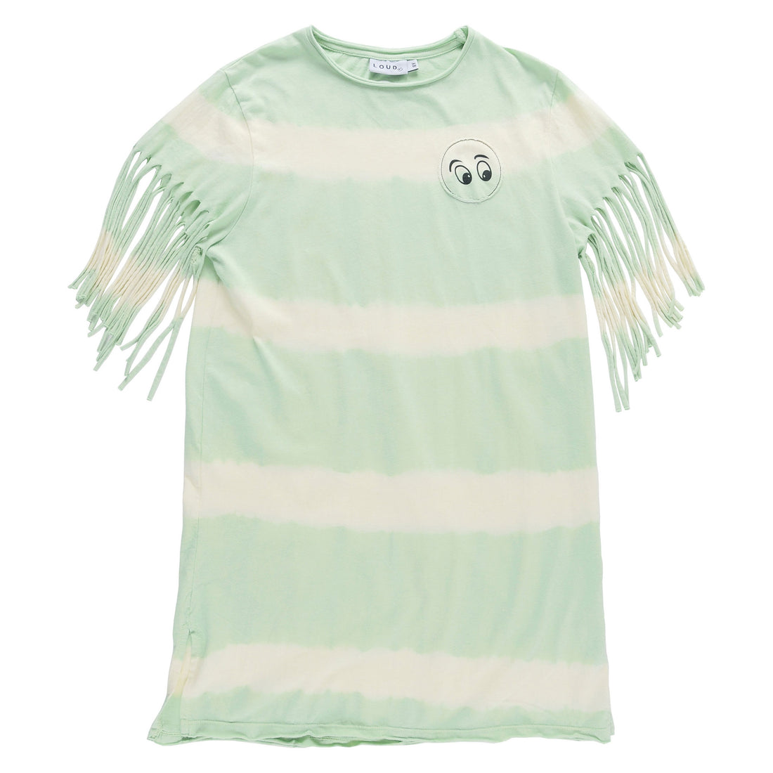 Loud Pastel Green Fringed T-Shirt Dress