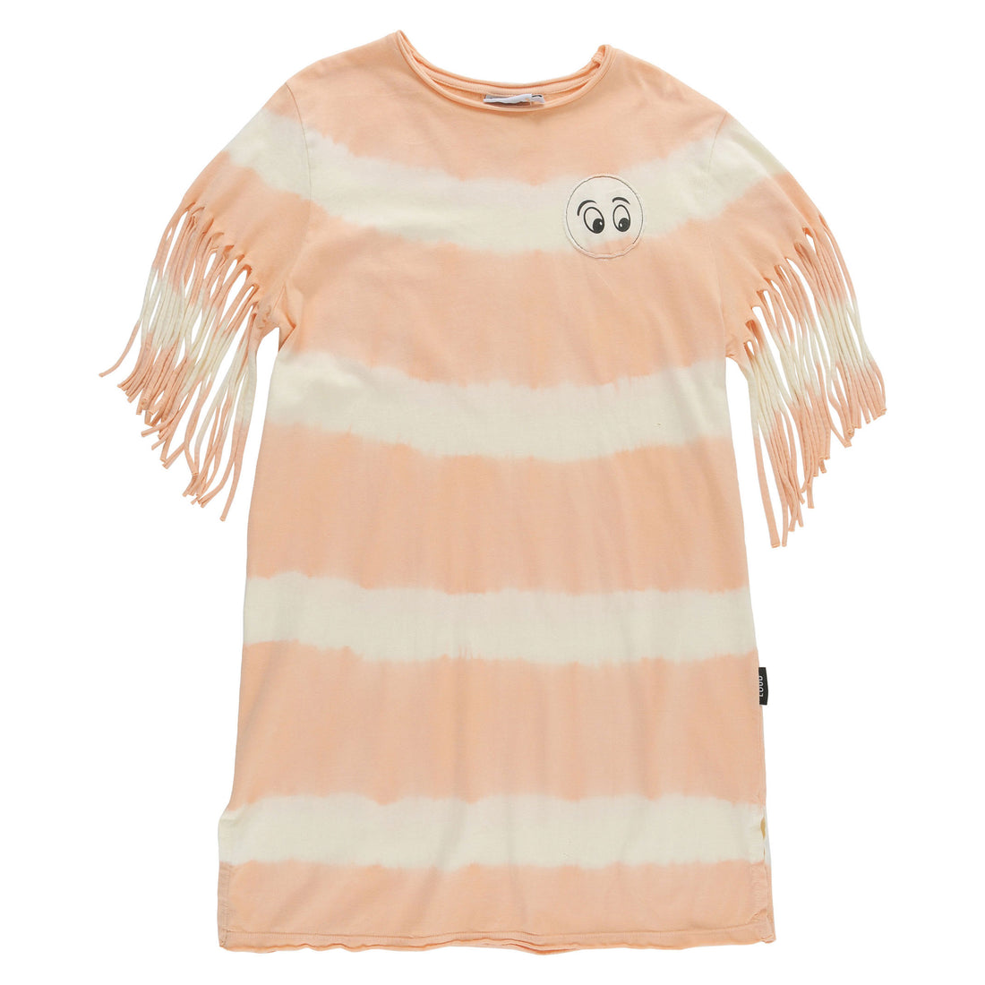 Loud Peach Fringed T-Shirt Dress
