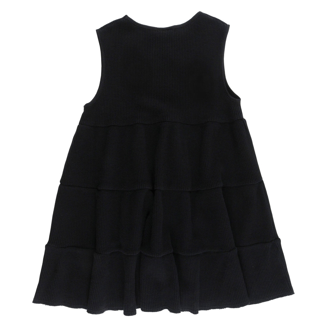 Loud Black Texture Tiered Logo Dress