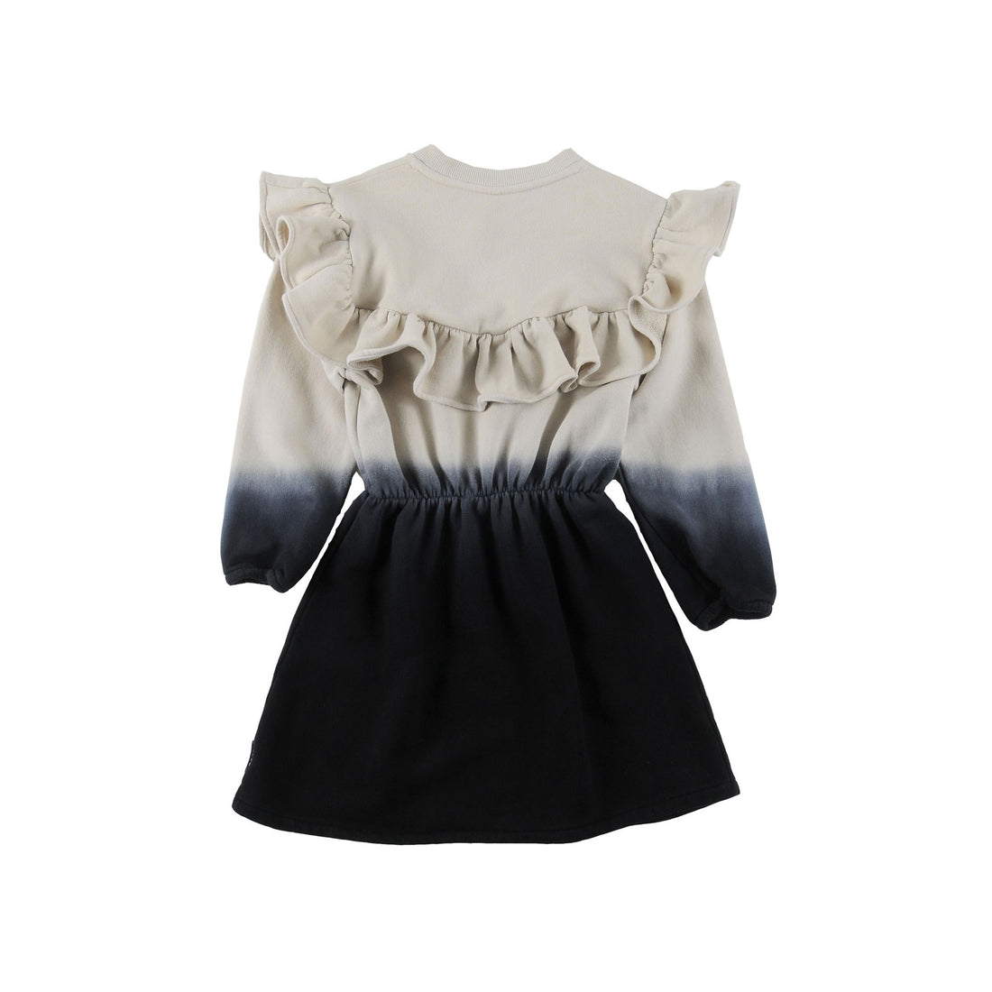 Loud Cream Anthractie Ombre Waisted Dress