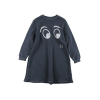 Loud Grey Asphalt Eyes Loose Fit Dress
