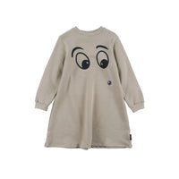 Loud Taupe Eyes Loose Fit Dress