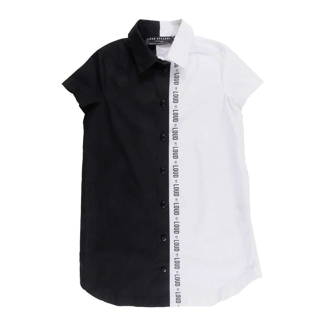 LOUD White Unique Shirt Dress