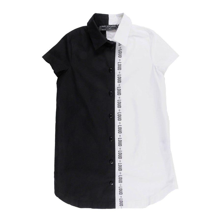 LOUD White Unique Shirt Dress