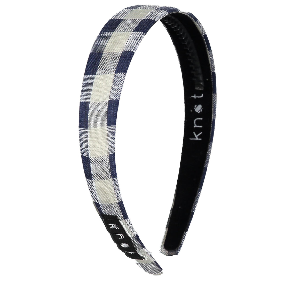 Knot Hairbands Gingham Headband // Navy Print