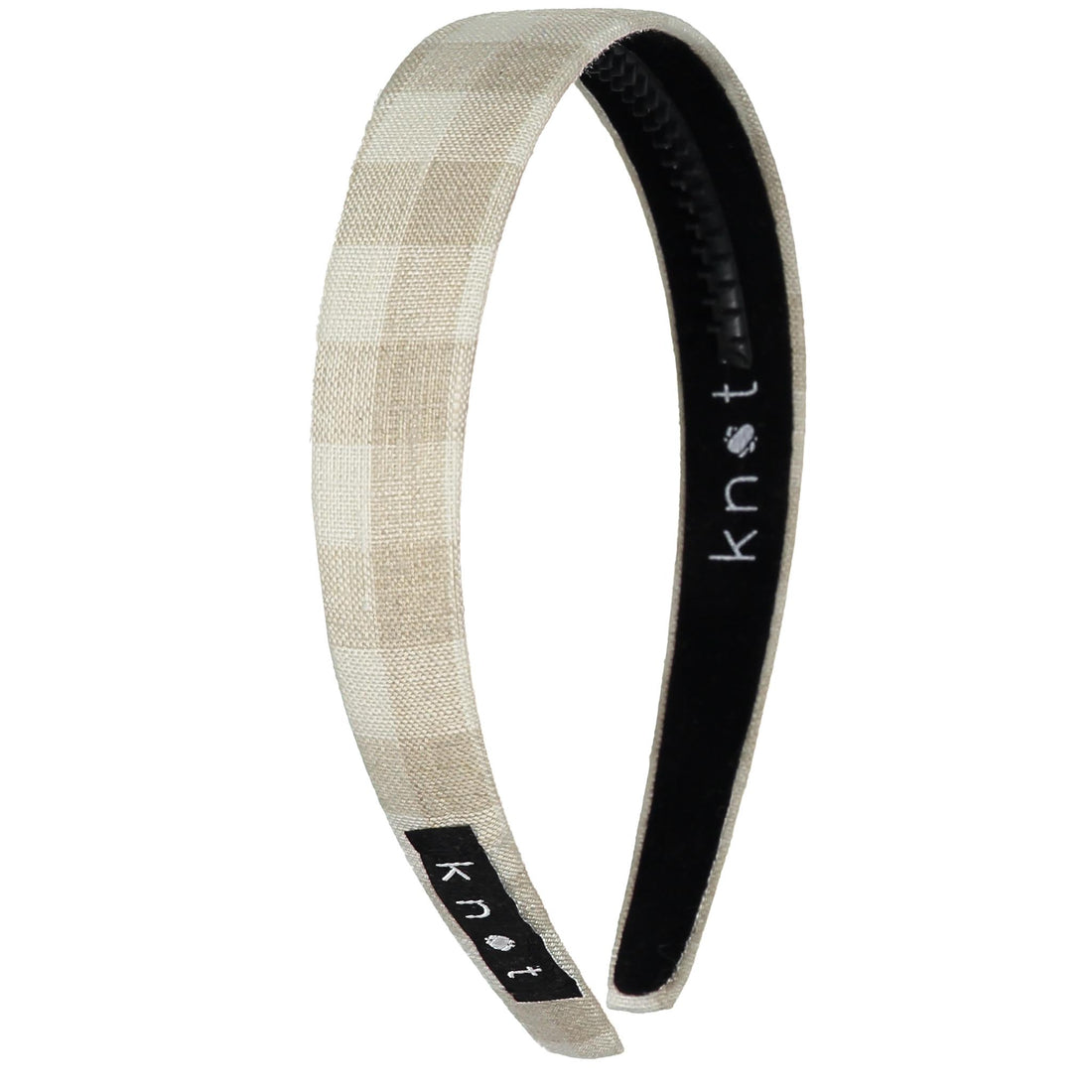 Knot Hairbands Gingham Headband // Sand Print