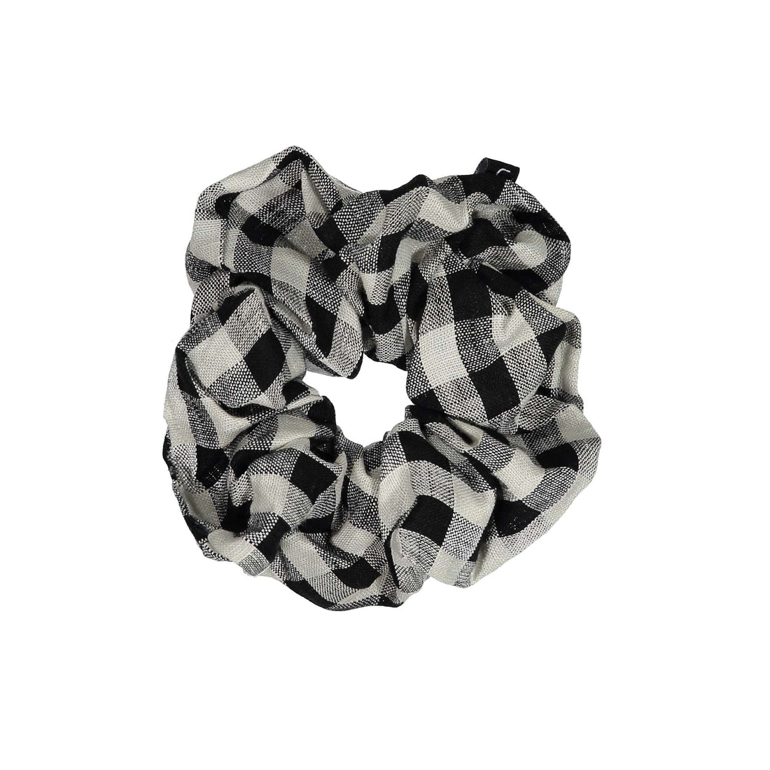 Knot Hairbands Gingham Scrunchie // Black Print