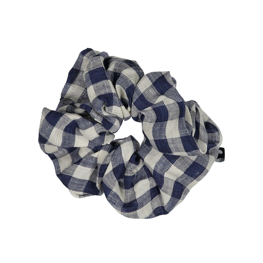 Knot Hairbands Gingham Scrunchie // Navy Print
