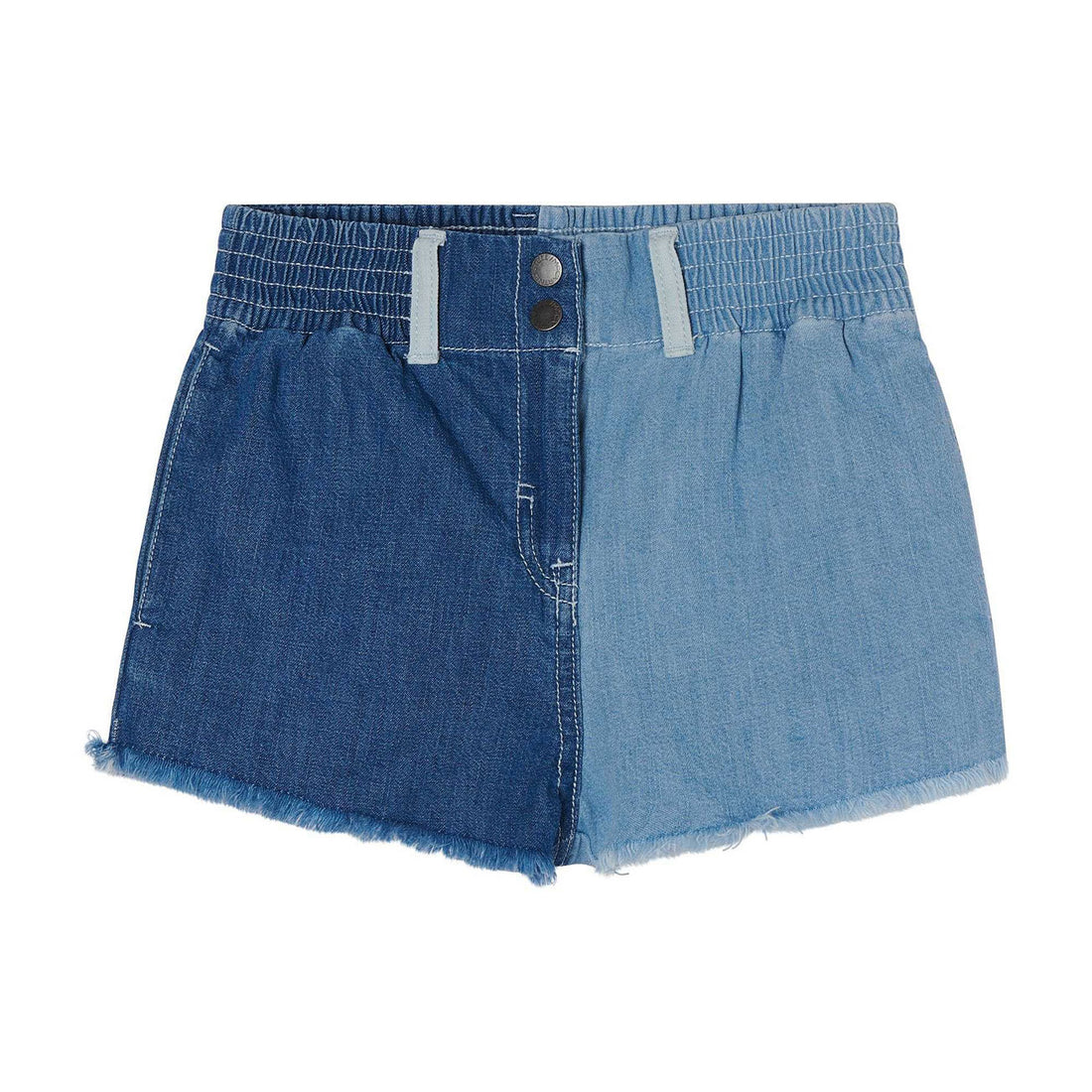 Stella McCartney Denim Colorblocked Shorts