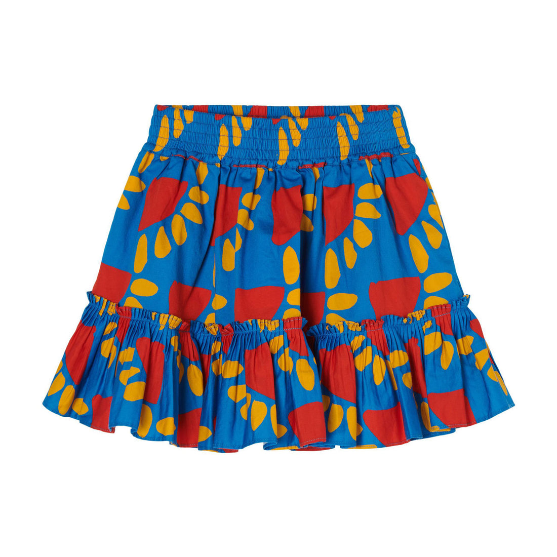 Stella McCartney Graphic Suns Satin Frill Skirt