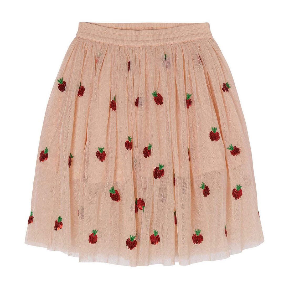 Stella McCartney Strawberry Sequins Embroidered Tulle Skirt