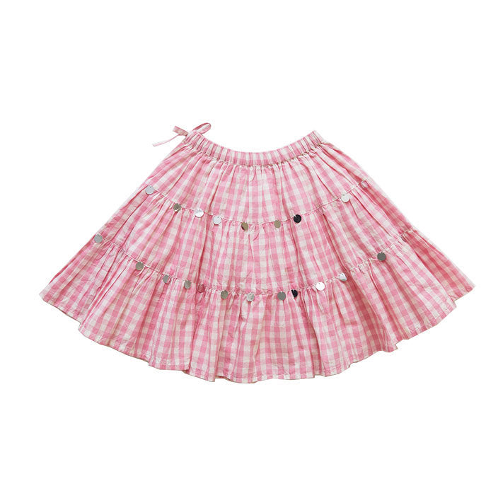 Pink Chicken Sea Pink Gingham Allie Skirt