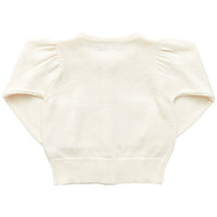 Pink Chicken Heart Pocket Sweater -Cream