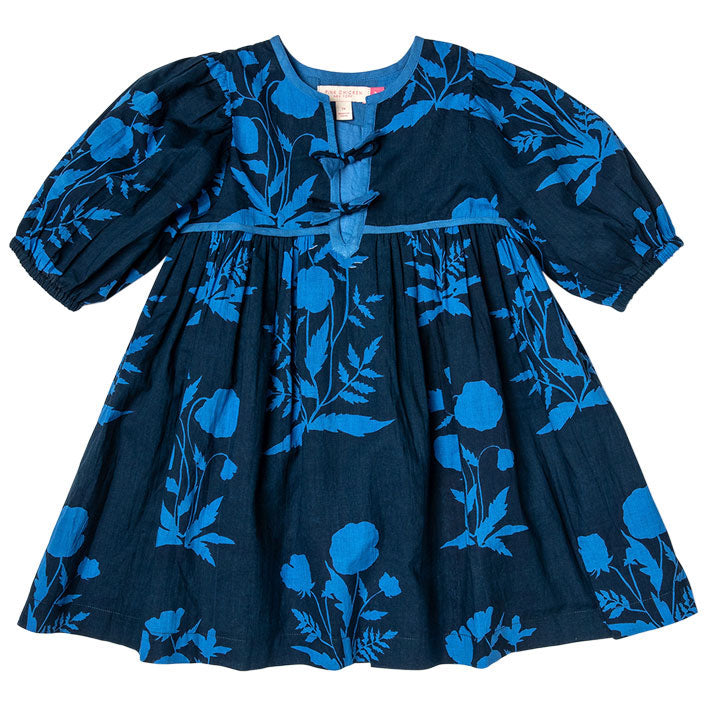 Pink Chicken Jade Dress - Navy Botanical