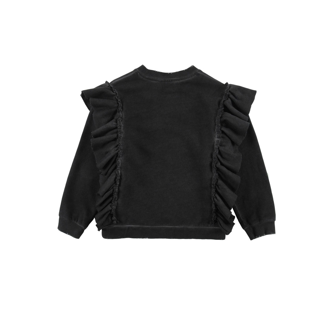 Loud Black Logo Ruffled Sweater