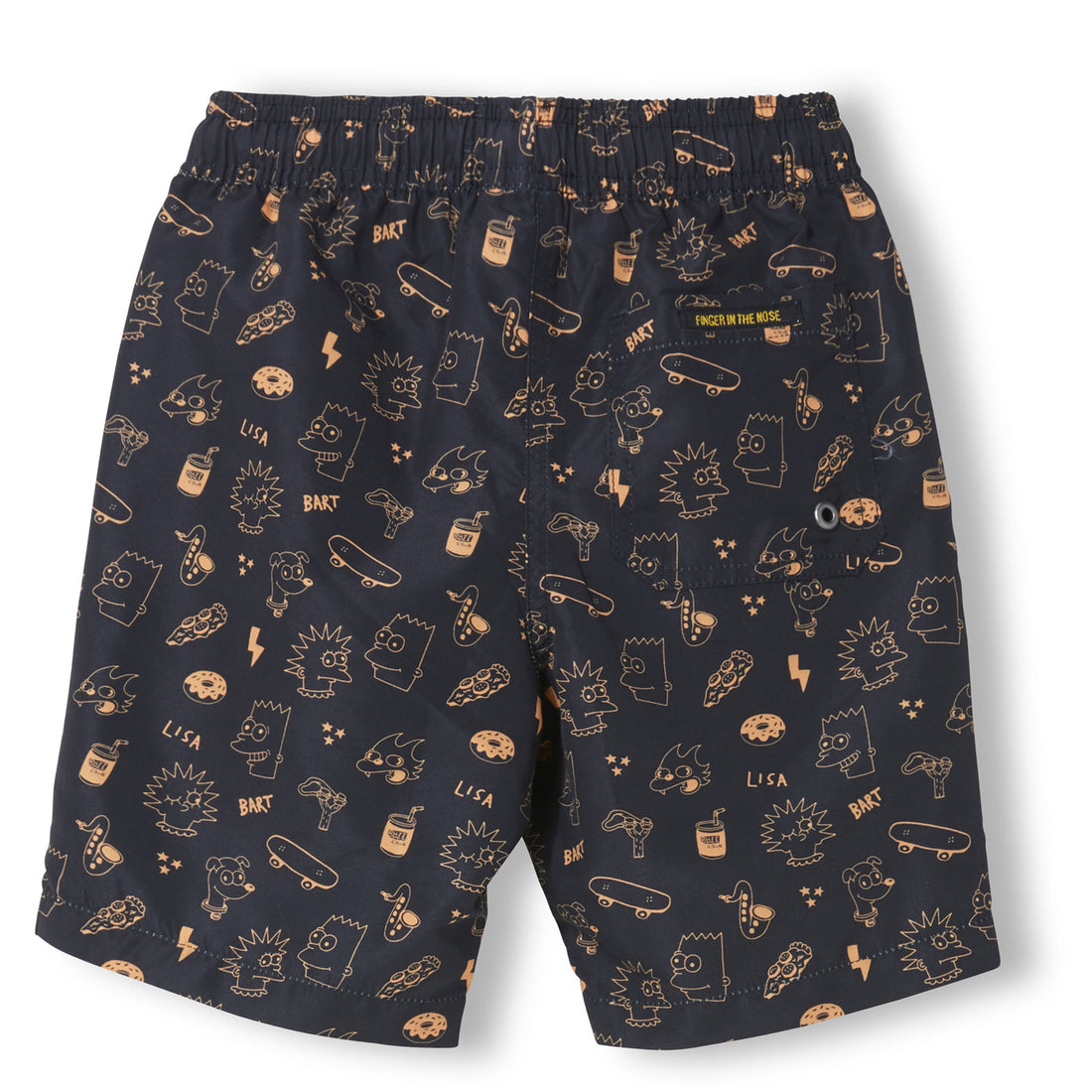 Finger in the Nose Black Simpsons Face Goodboy Swim Trunks