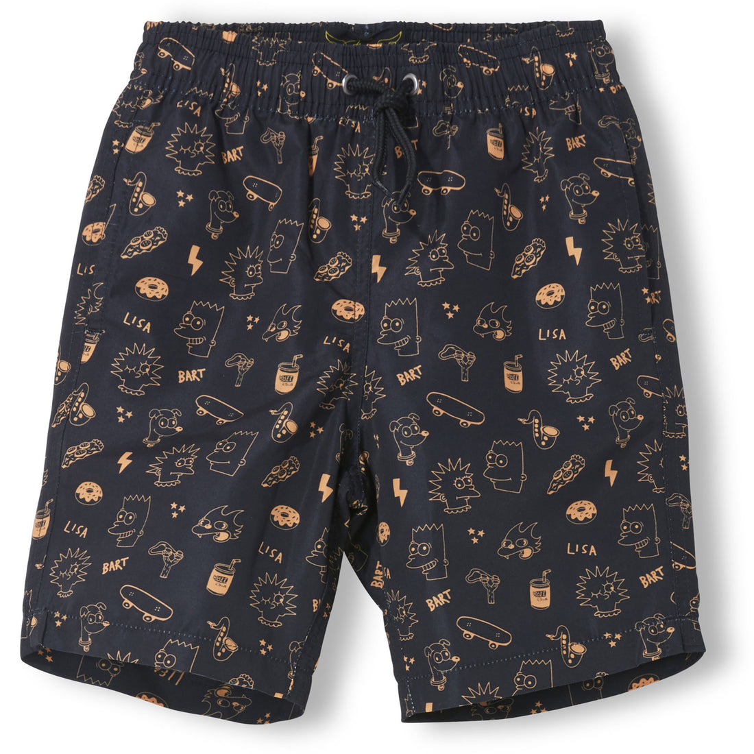 Finger in the Nose Black Simpsons Face Goodboy Swim Trunks