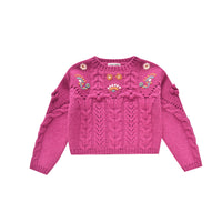 Louise Misha Raspberry Georgette Sweater