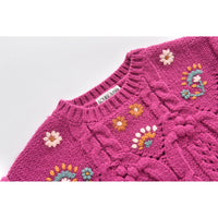 Louise Misha Raspberry Georgette Sweater