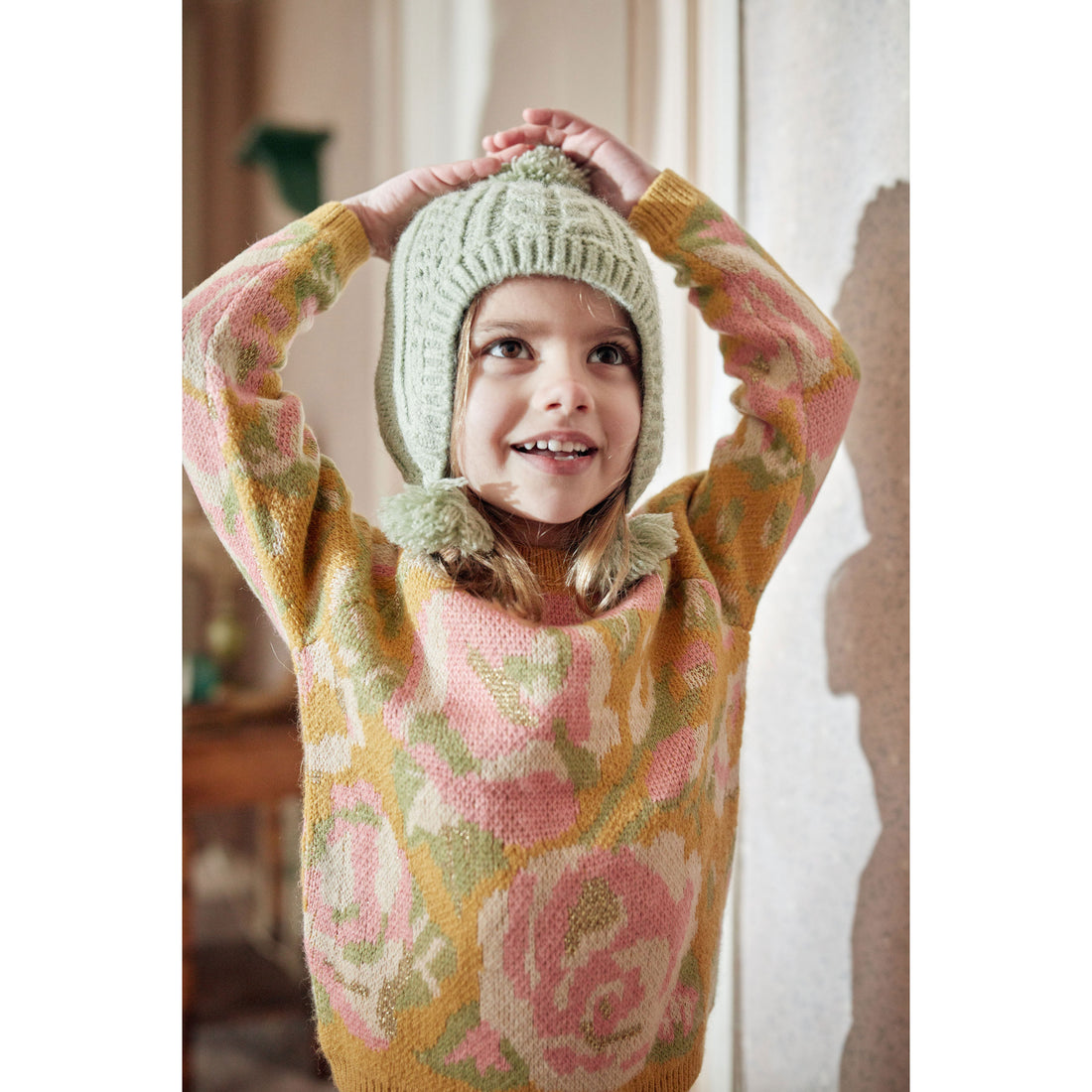 Louise Misha Honey Tsar Jacquard Sweater