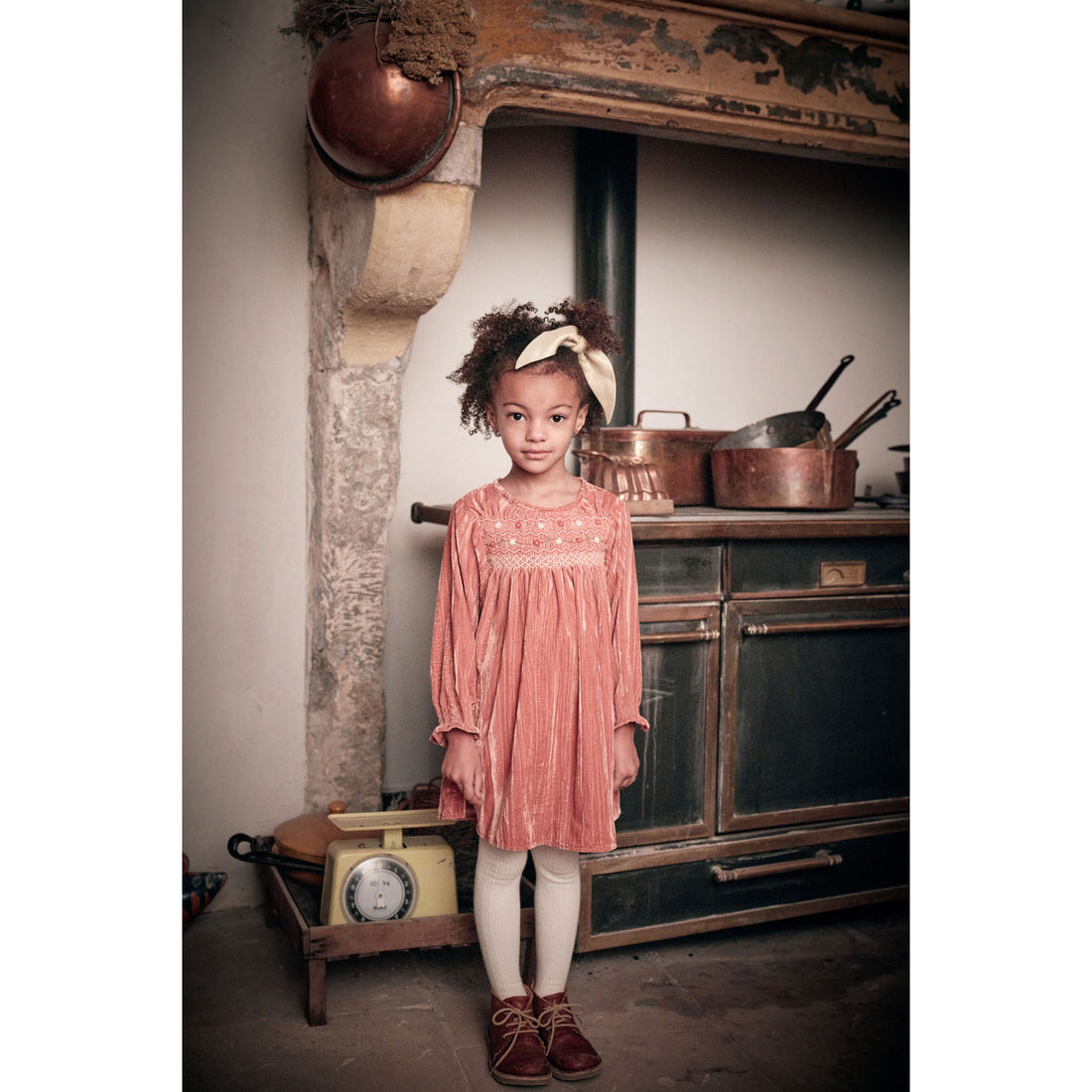 Louise Misha Sienna Crushed Velvet Chachani Dress