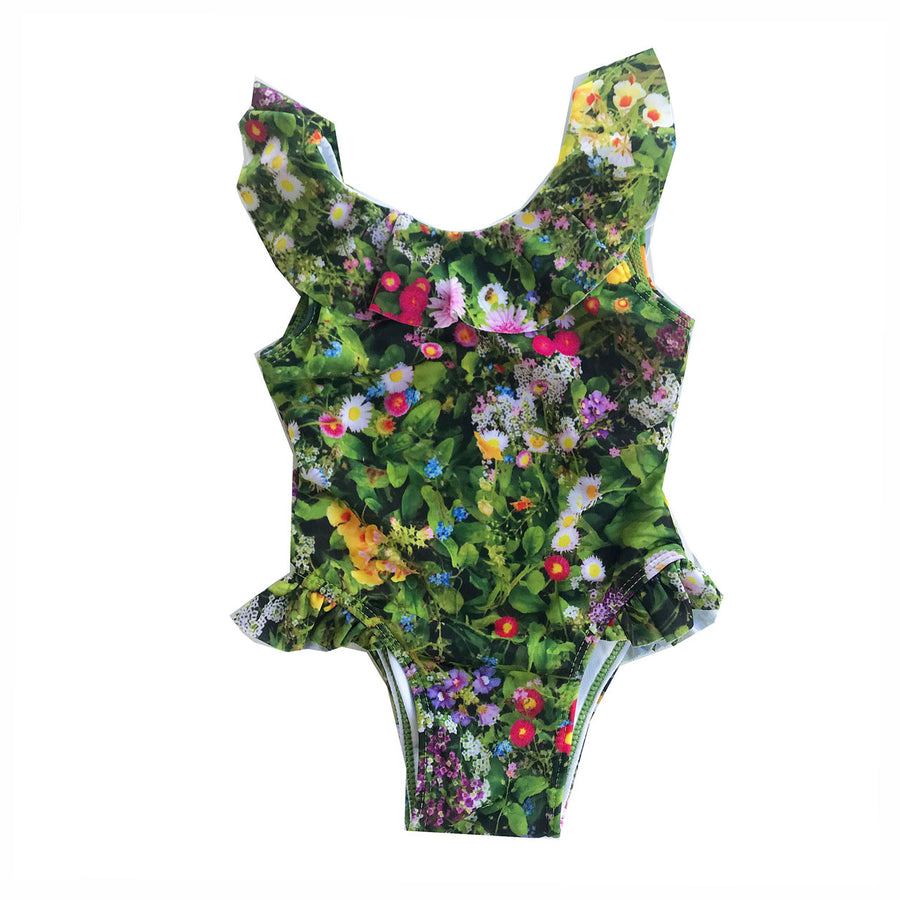 Romey Loves Lulu Green Flowers Swimsuit