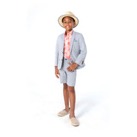 Appaman Grey Herringbone Trouser Shorts