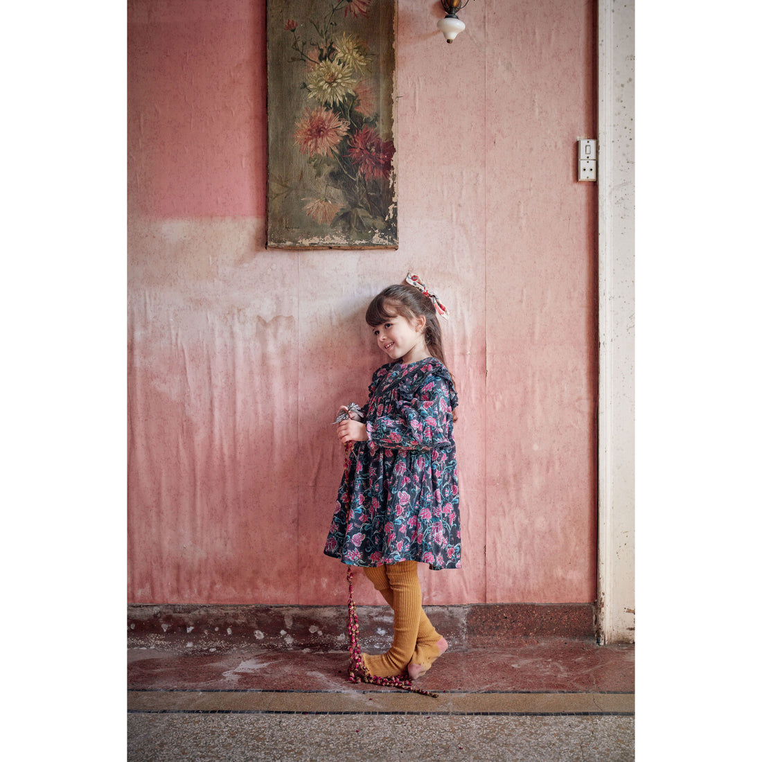 Louise Misha Charcoal Wildflowers Lara Dress