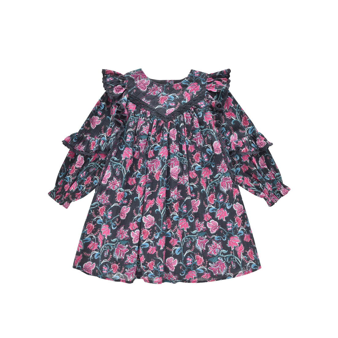 Louise Misha Charcoal Wildflowers Lara Dress