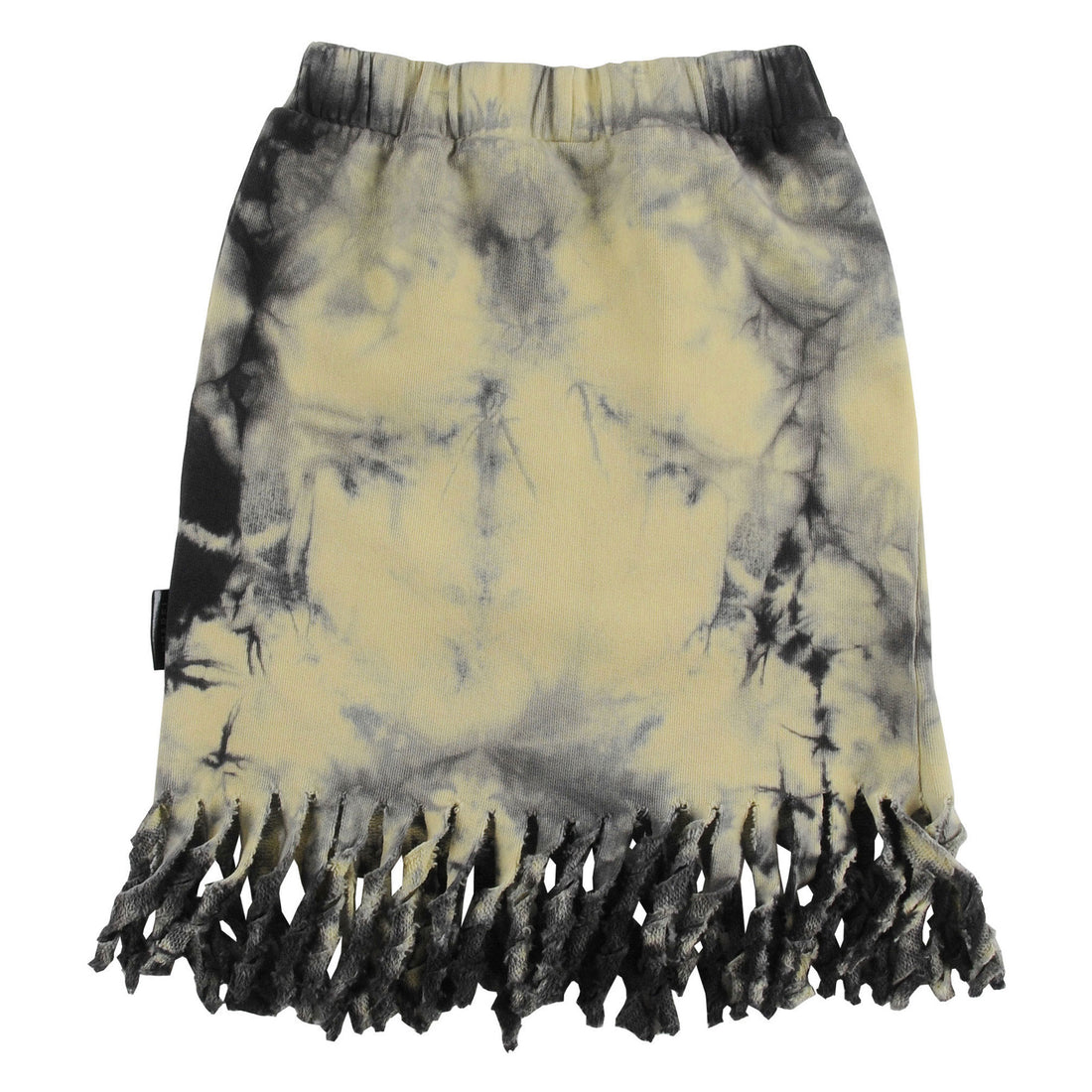 Loud Yellow Pastel Tie Dye Fringe Skirt
