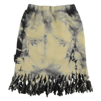 Loud Yellow Pastel Tie Dye Fringe Skirt