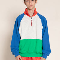 Finger in the Nose Guilty Green Colorblock Halfzipped Sweatshirt