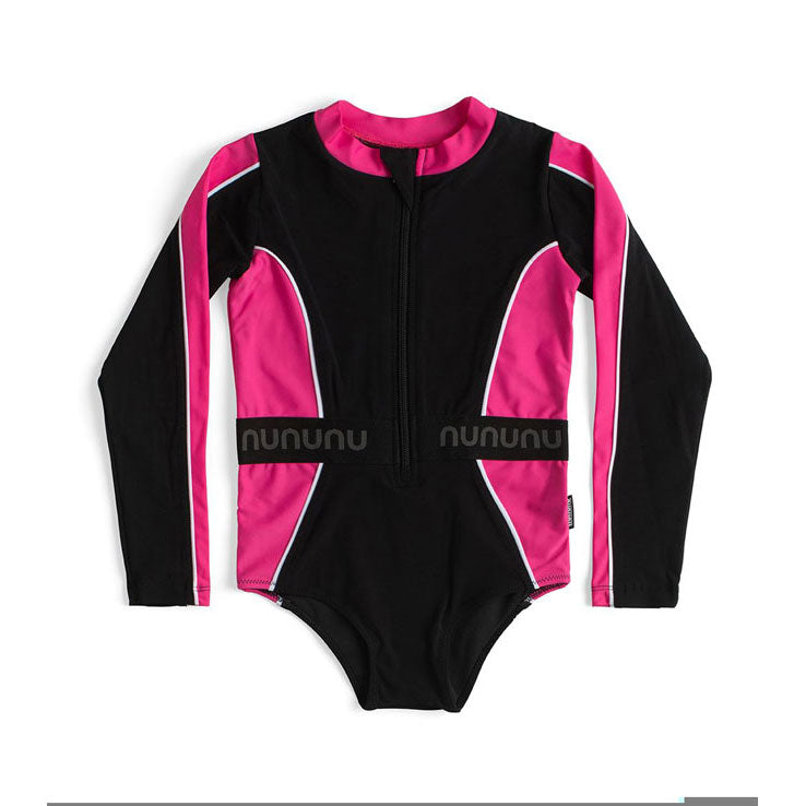 NUNUNU Black/Hot Pink Galactic Swimsuit