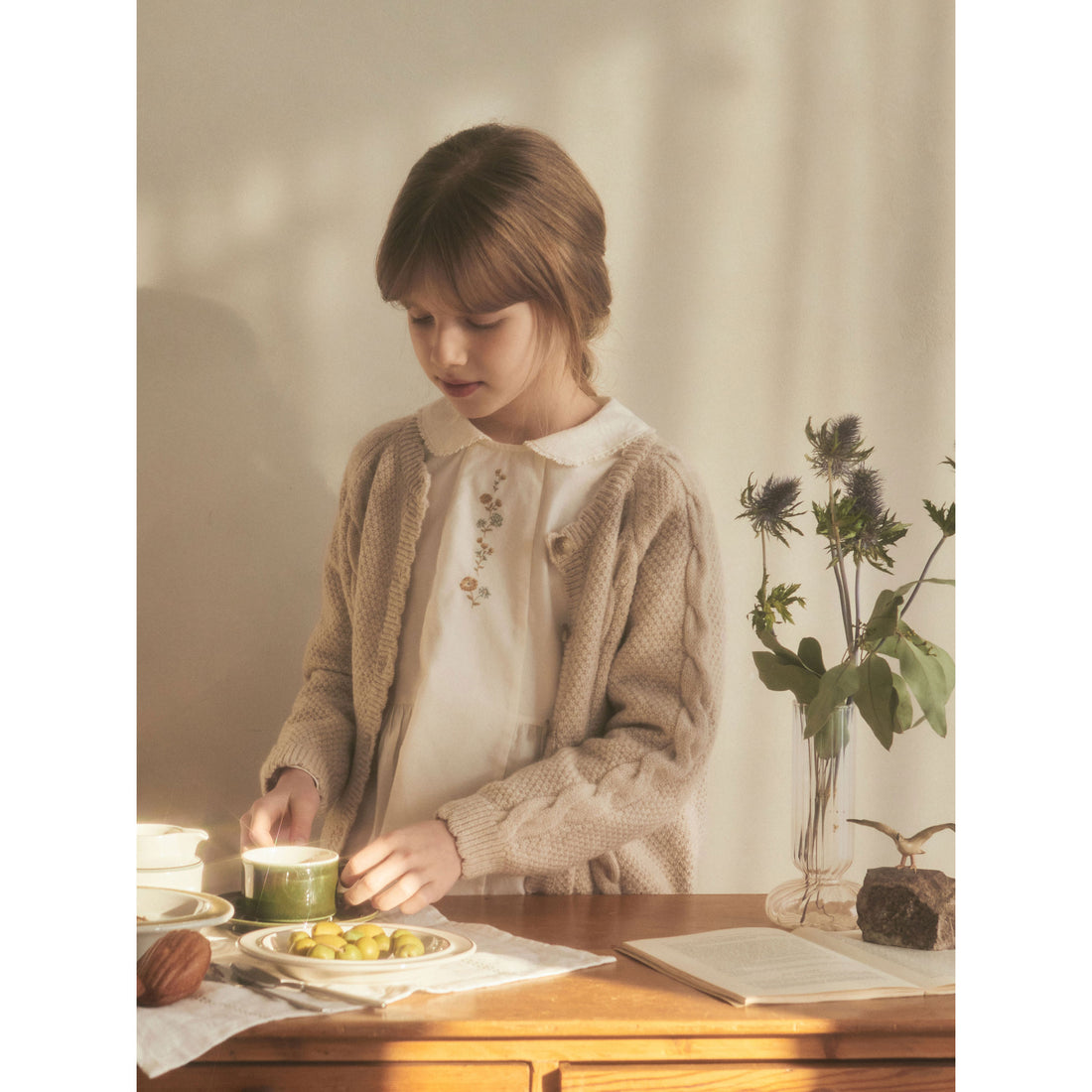 Louisiella Benibla Knit Cardigan - Light Beige