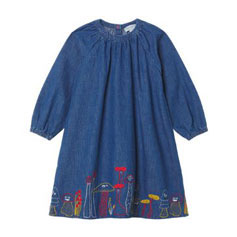 Stella McCartney Denim Dress With Mushrooms Embroidered