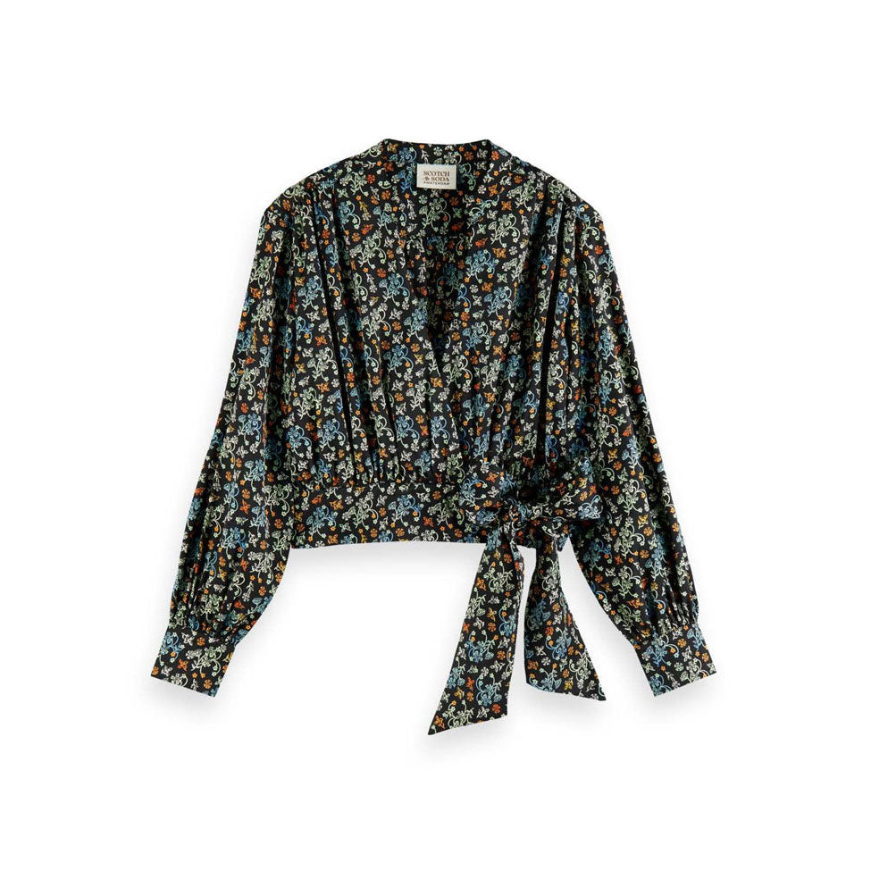 Scotch Shrunk Black Paisley Print Blouse