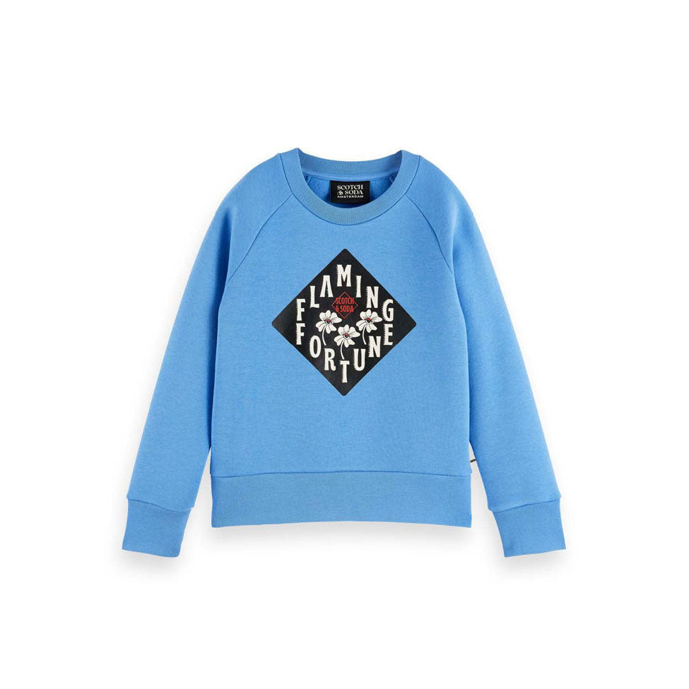 Scotch Shrunk Quilt Blue Artwork Sweatshirt