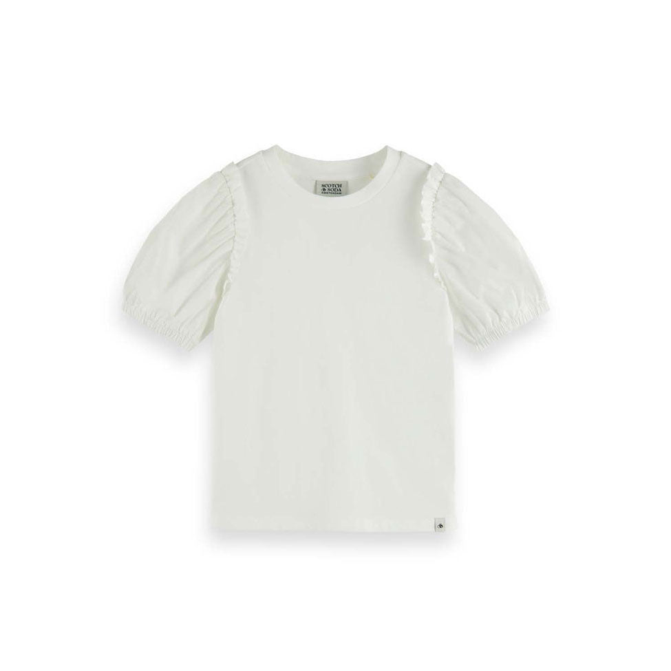Scotch Shrunk Off White Balloon Sleeved Shirt