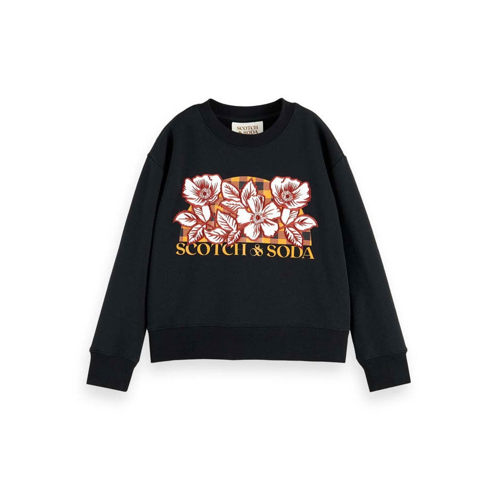 Scotch Shrunk Black Embroidered Sweatshirt