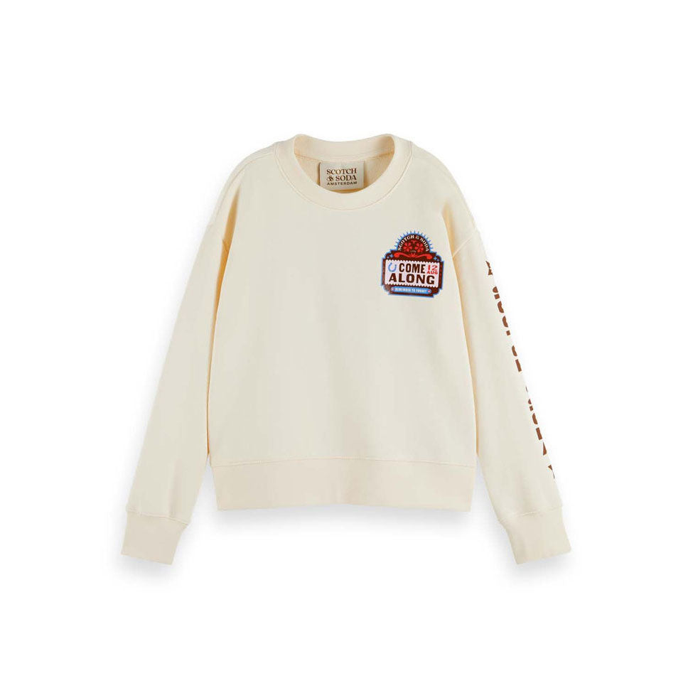 Scotch Shrunk Off White Artwork Sweatshirt