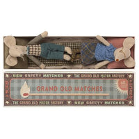 Maileg Grandma And Grandpa Mice In Matchbox