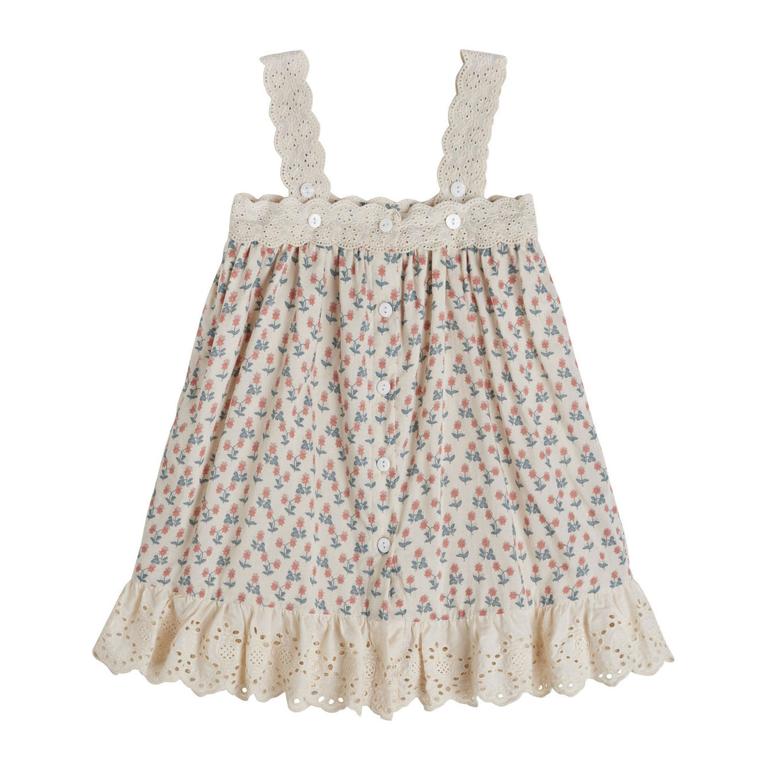 Little Cotton Clothes Calico Floral Greta Pinafore