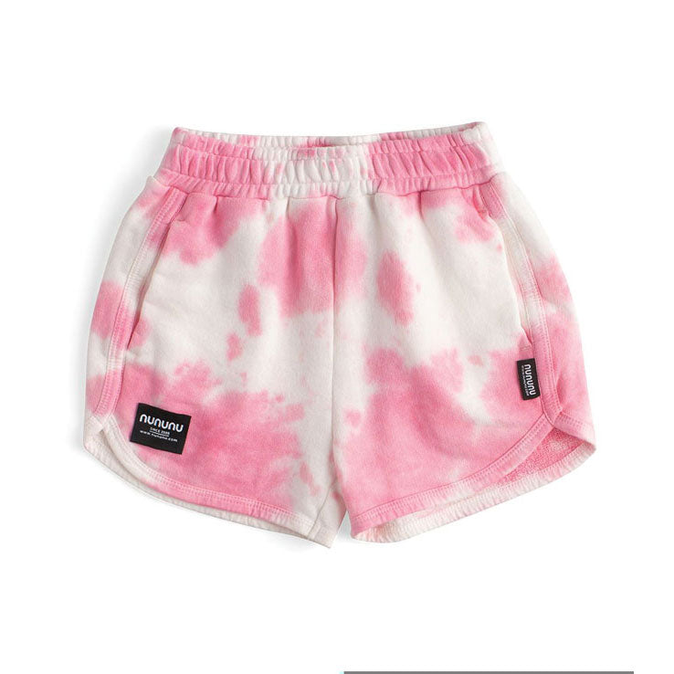 NUNUNU Tie Dye Hot Pink Gym Sweat Shorts