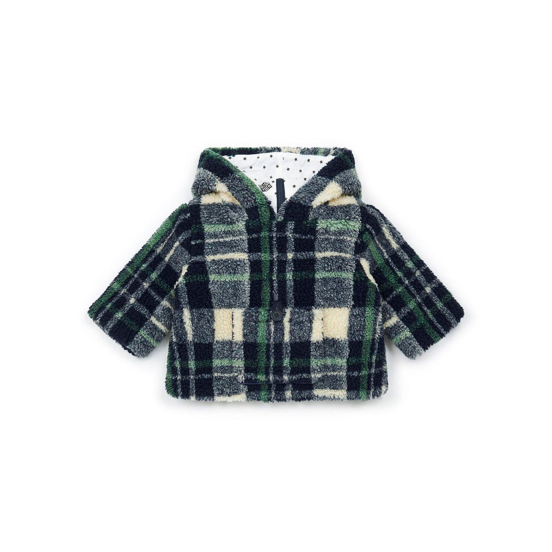 Bonton Baby Teddy Plaid Coat