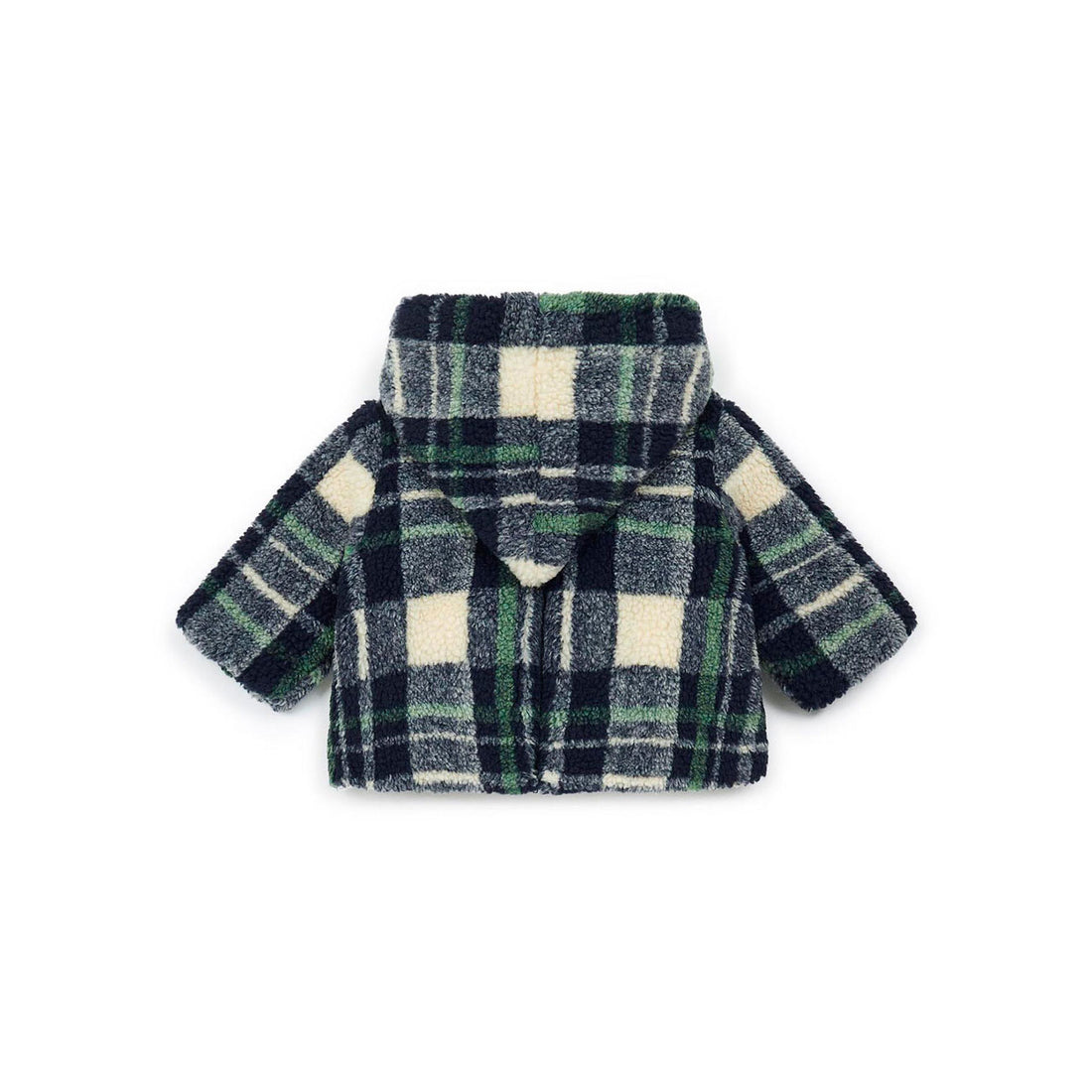 Bonton Baby Teddy Plaid Coat